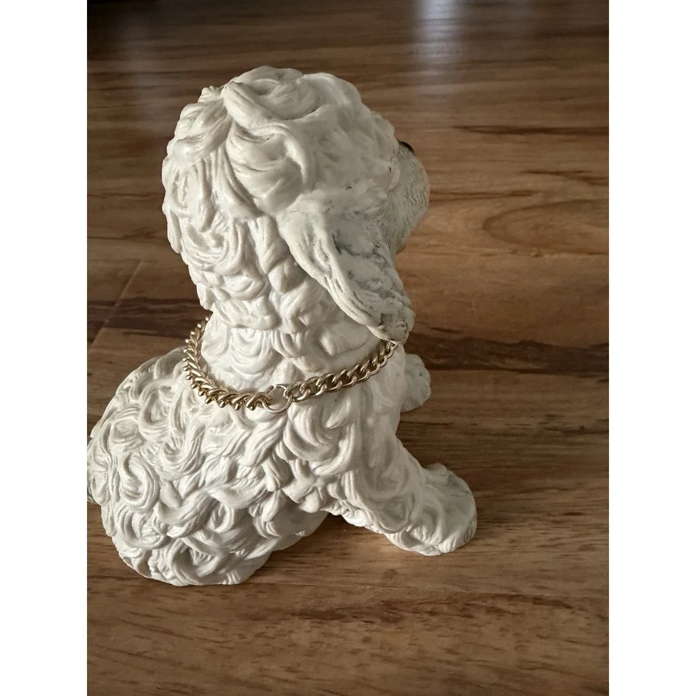 Vintage 1984 Enesco Purebred Pets Poodle Figurine Kathy Wise Glass Eyes‎ Gray